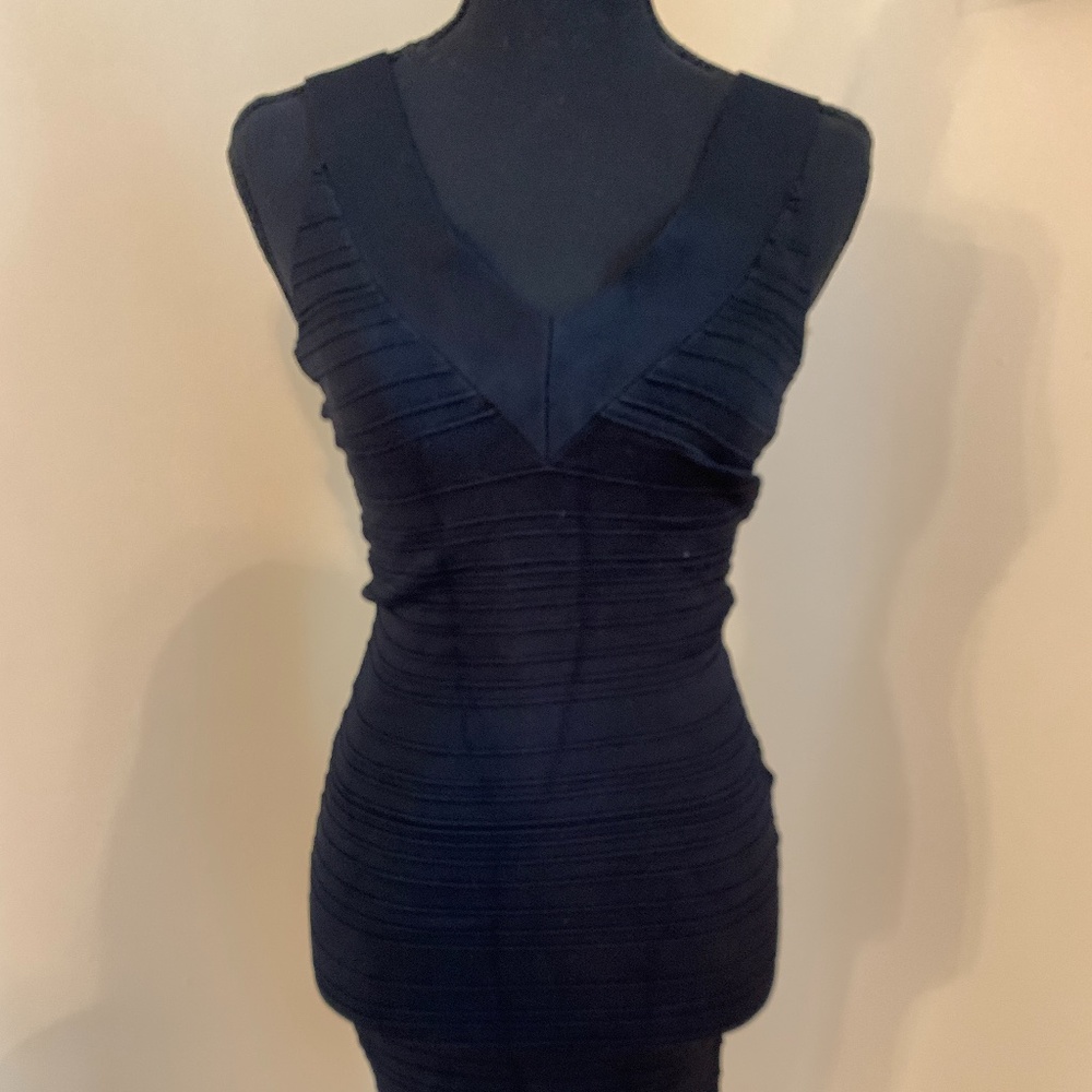 La Cite Black Bodycon Dress